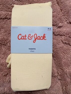 Cat & Jack Cream Kids Tights - 1 Pair